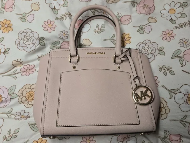 Michael Kors Pale Pink Leather Satchel Purse