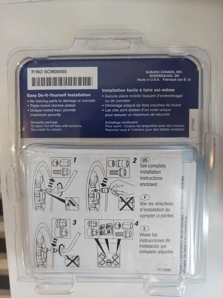 Subaru lock nuts and key image indicator(2)