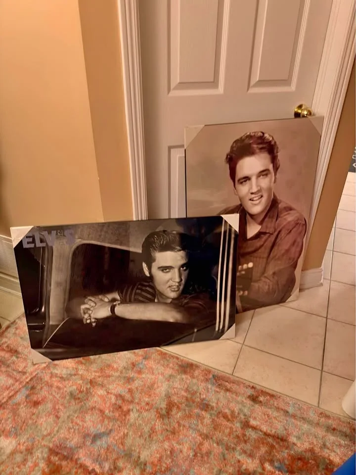 Large Elvis Canvas Print still wrapped