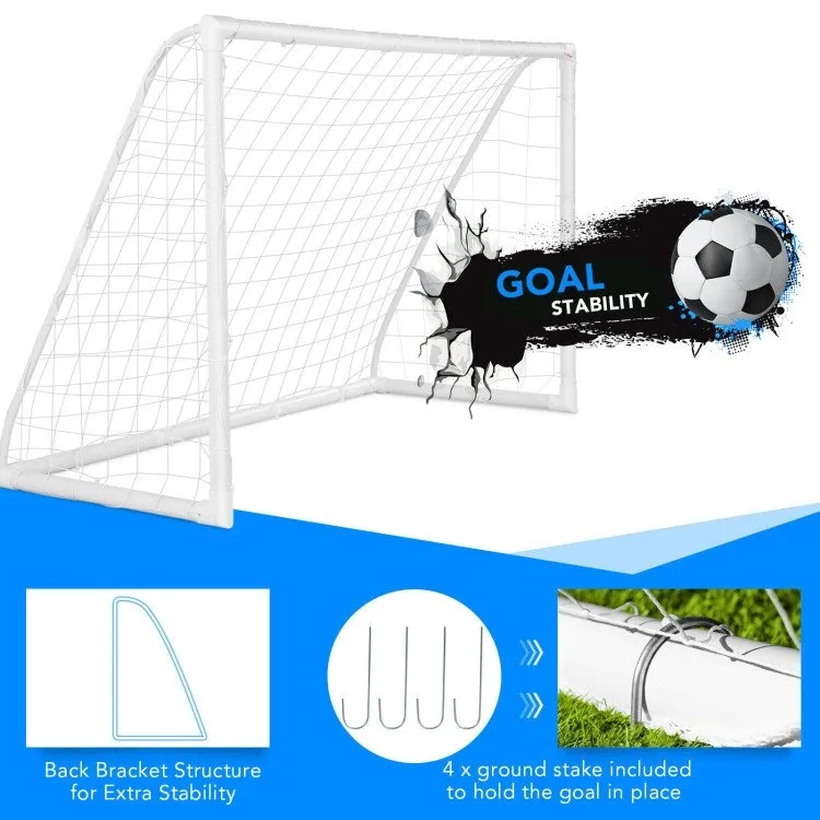 Soccer Goal with Strong UPVC Frame and High-Strength Netting image indicator(6)