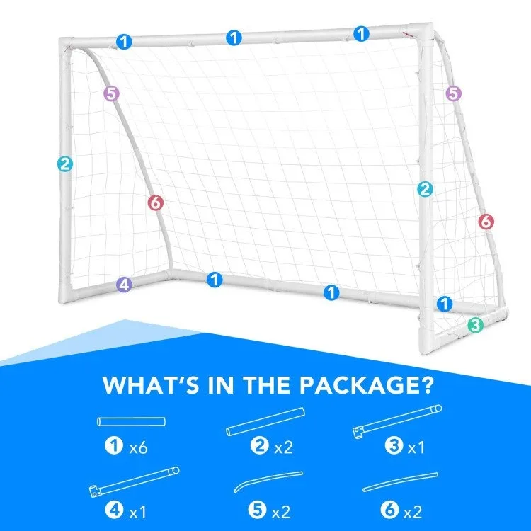 Soccer Goal with Strong UPVC Frame and High-Strength Netting image indicator(8)