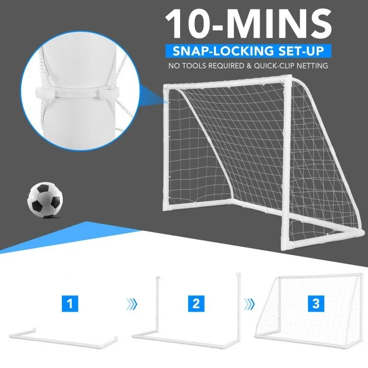 Soccer Goal with Strong UPVC Frame and High-Strength Netting image indicator(9)
