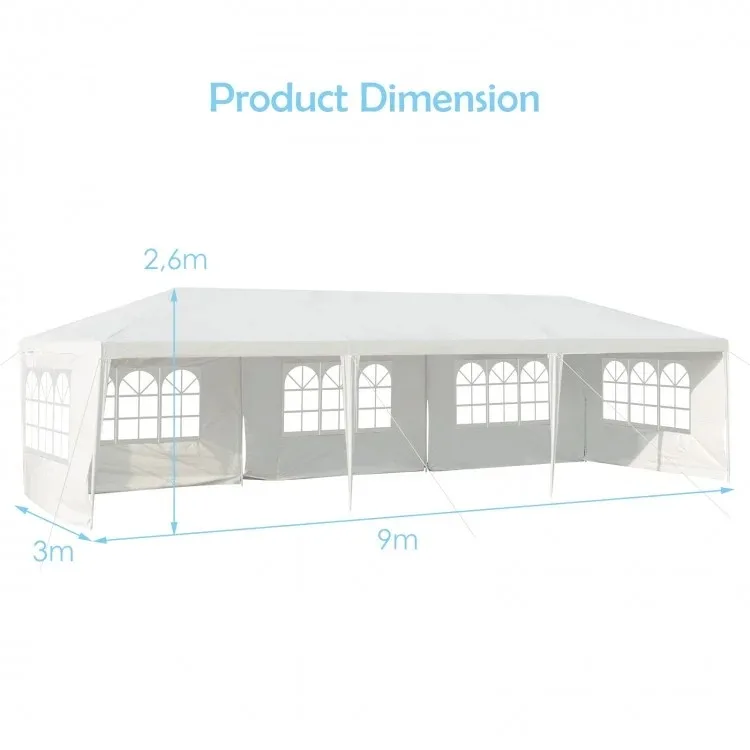 10 x 30 Feet Canopy Tent with 5 Removable Sidewalls image indicator(8)