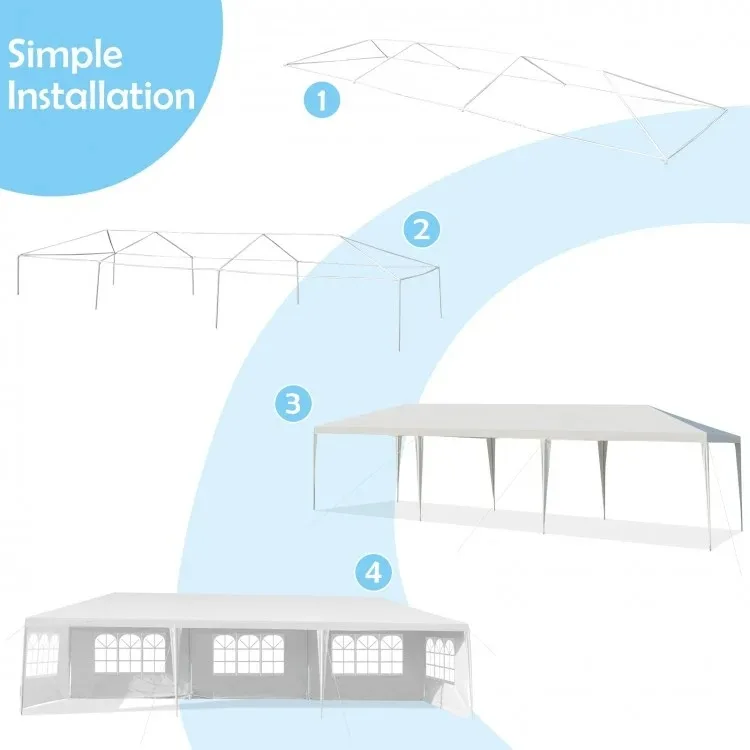 10 x 30 Feet Canopy Tent with 5 Removable Sidewalls image indicator(9)