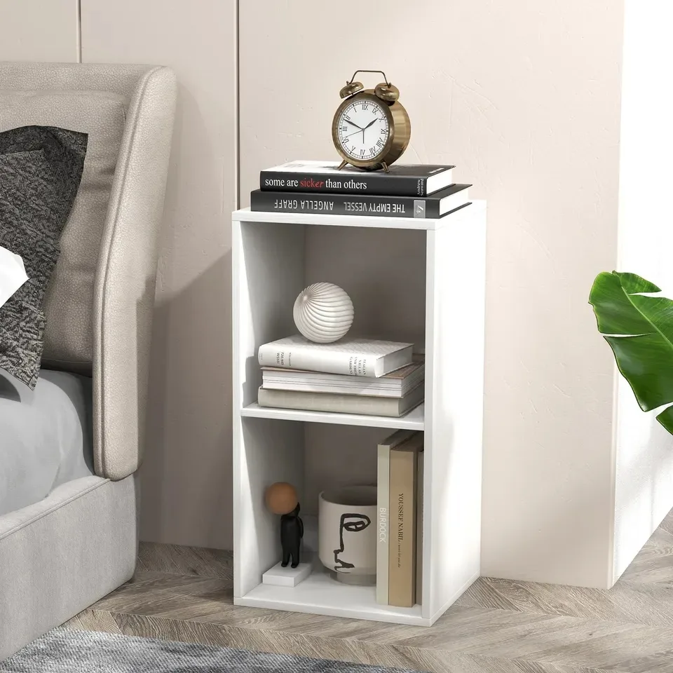 Bookshelf 2 Cube with Back Guardrail, White image indicator(3)