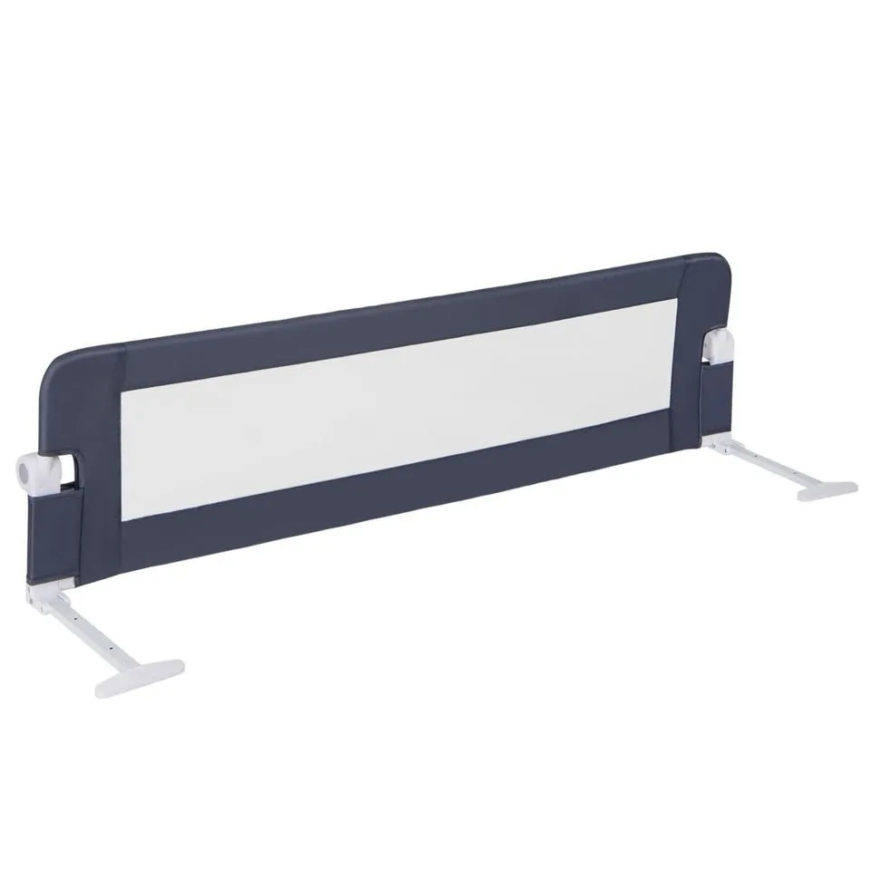 Foldable Bed Rail Swing Down Baby Bed Guard Rail, White image indicator(2)