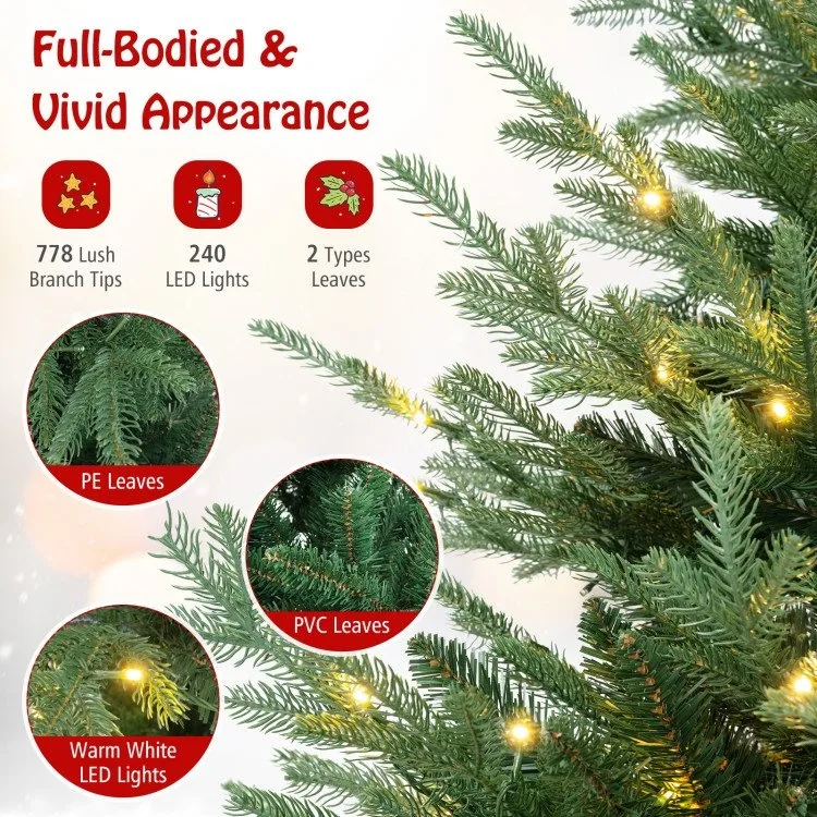 6 Feet Pre-Lit Artificial Christmas Tree image indicator(4)