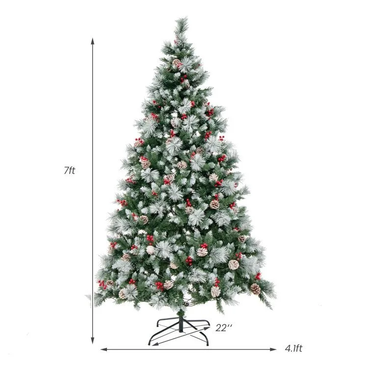 7 Feet Pre-Lit Artificial Christmas Tree image indicator(2)