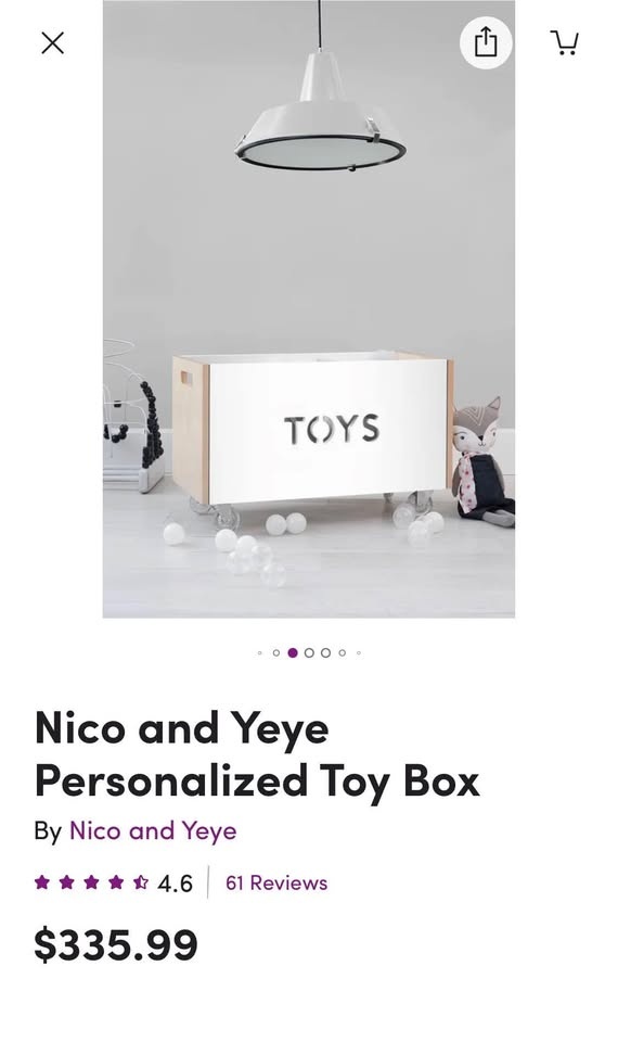 Modern Wooden Toy Box - photo 2