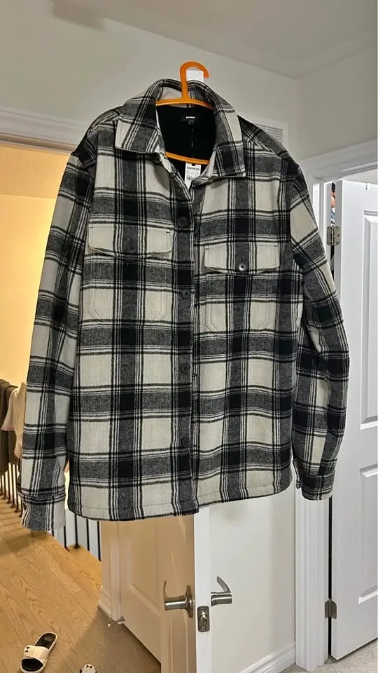 Express Shacket Jacket Zipper Sweatshirt