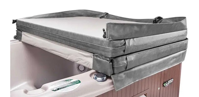 Like New Beachcomber Hot Tub Cover with Cover Lifter – 89" x 89" - photo 4