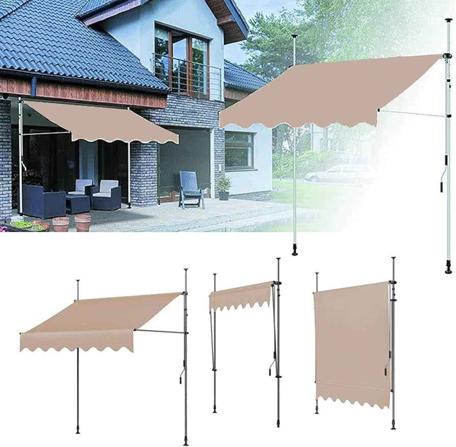 Telescopic Balcony Awning,Manual Retractable Awning,Height Adjus - photo 2