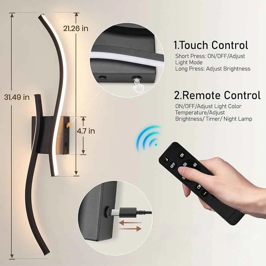 Battery Operated Wall Sconces Set of 2 image indicator(3)