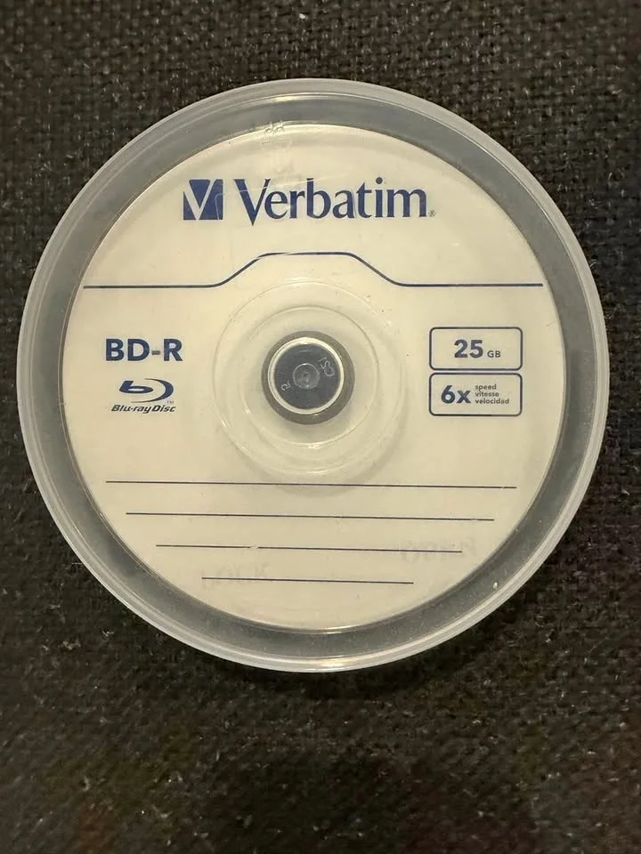 Verbatim BD-R 6x Bluray Writable Discs 25GB