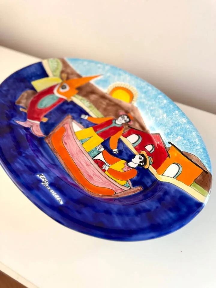 Nino Parrucca Fisherman Scene Wall Platter image indicator(2)