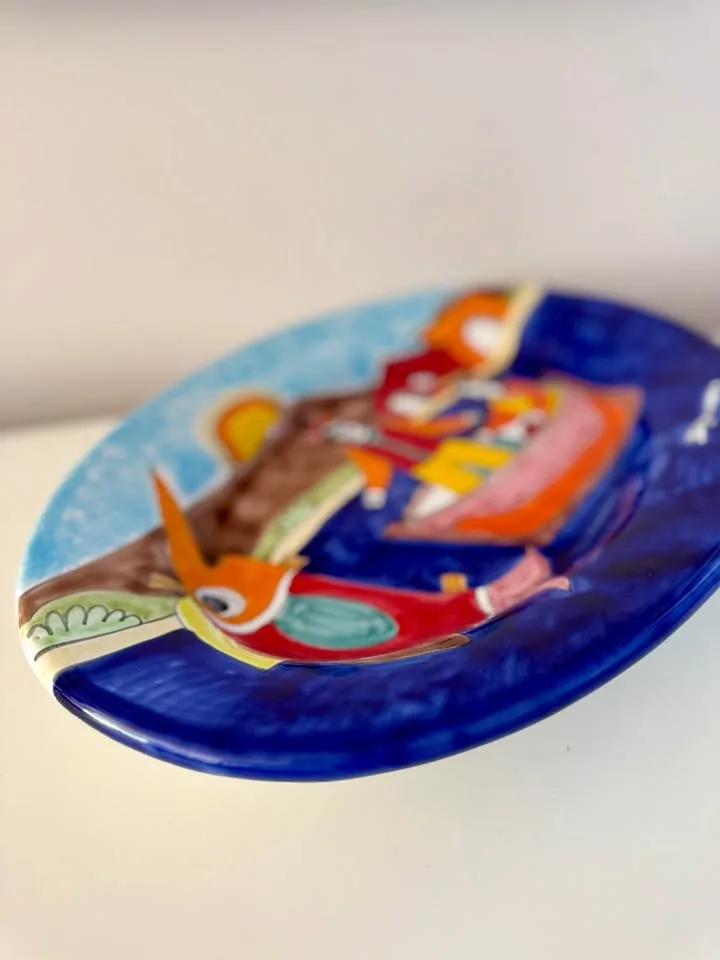 Nino Parrucca Fisherman Scene Wall Platter image indicator(5)