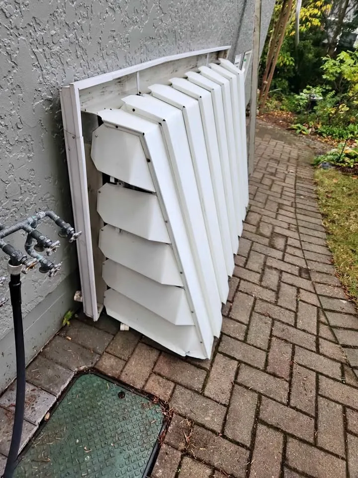 Metal Canopy with Gutter /Attached to porch Side of the house ov