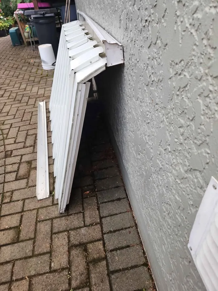 Metal Canopy with Gutter /Attached to porch Side of the house ov image indicator(2)