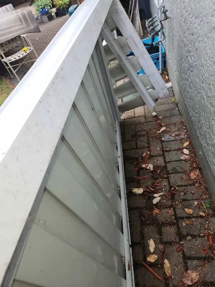 Metal Canopy with Gutter /Attached to porch Side of the house ov image indicator(4)