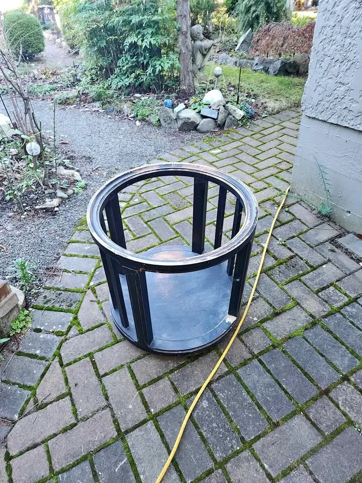 Round Wooden Table Frame Vintage