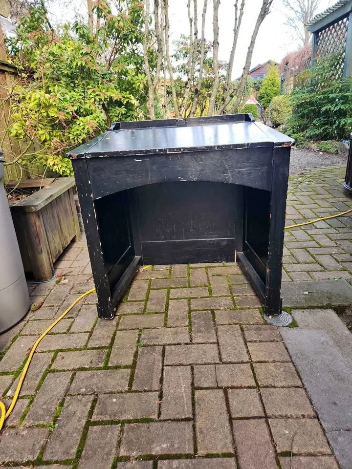 Vintage School Desk with Wheels