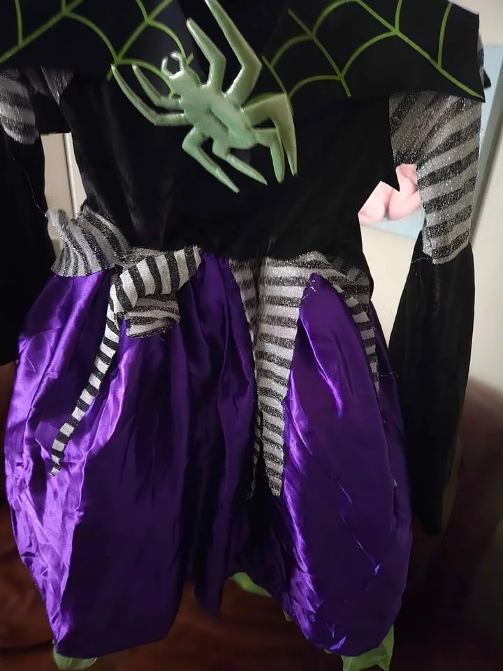 Costune Spider witch dress 3/4 t image indicator(2)