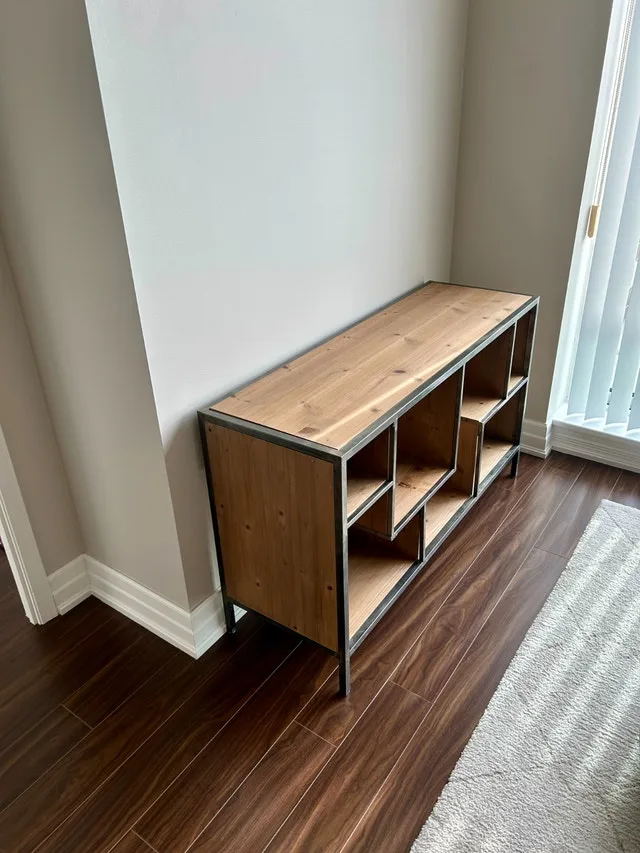 Solid Fir and Iron Bookcase/TV Stand image indicator(2)