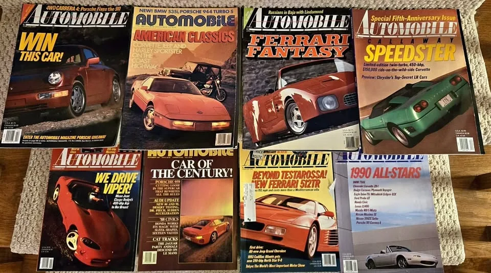Automobile Magazine 1987-1993 (about 50 issues) #cleanout
