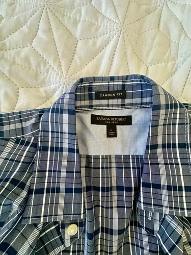 Banana Republic Plaid Long Sleeve Shirt | Size Large image indicator(3)