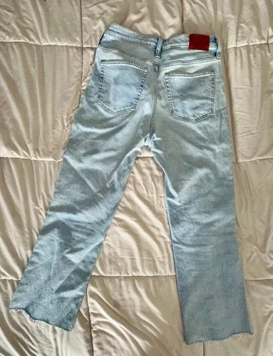 J. Crew Demi Boot Crop Raw Hem Women's size 28Px22.5 Blue Denim image indicator(2)