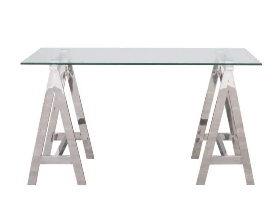 Tempered Glass Top Metal Base Desk and Chair 50% off! image indicator(2)