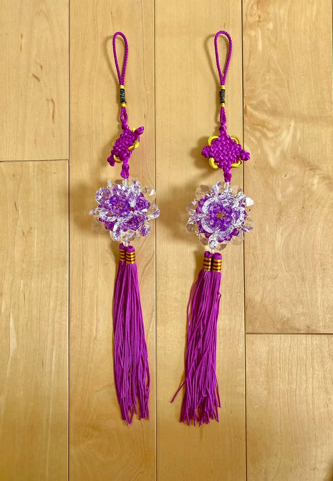 Purple Chinese Door Hanging Tassle Decor