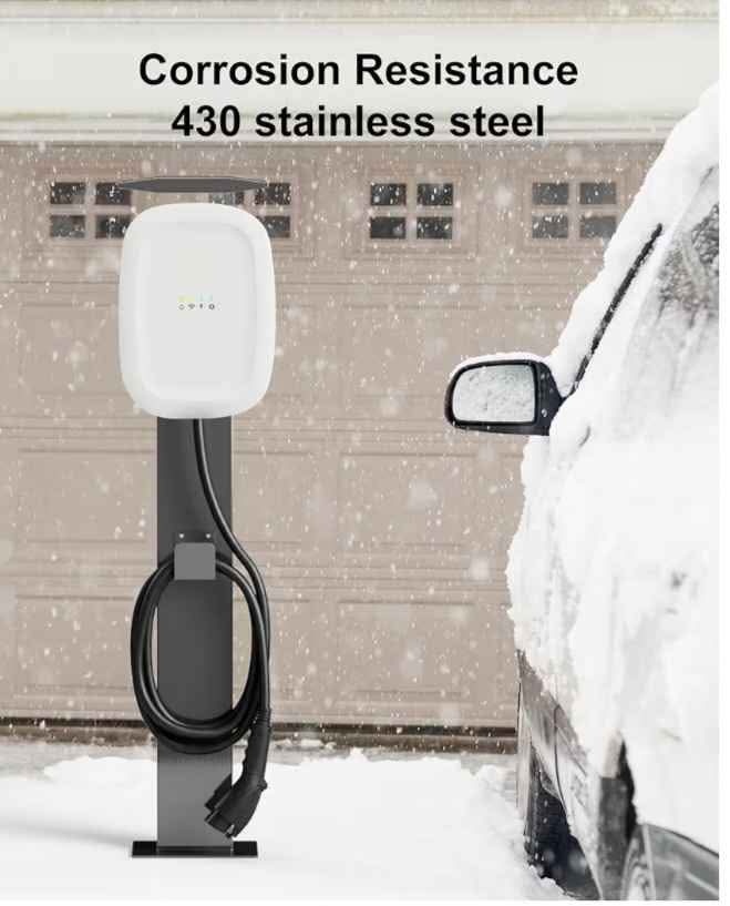EV Charger Pedestal, Outdoor Electric Vehicle Charger Stand, Fre - photo 4