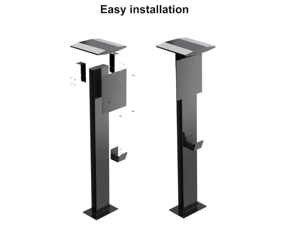 EV Charger Pedestal, Outdoor Electric Vehicle Charger Stand, Fre - photo 5