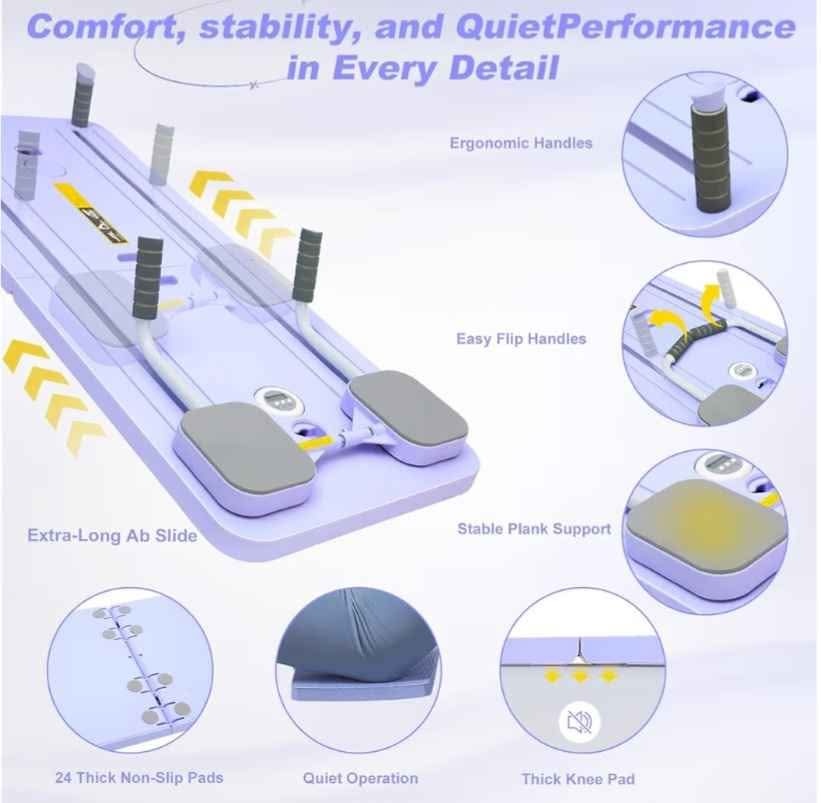Pilates Reformer Machine - Foldable Multifunctional Abdominal - photo 4