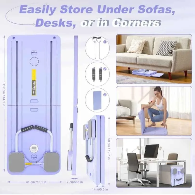 Pilates Reformer Machine - Foldable Multifunctional Abdominal image indicator(6)