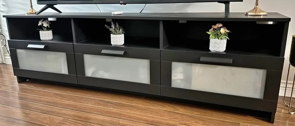 Bed with mattress and TV stand - Move out sale - ‼️Must go by th