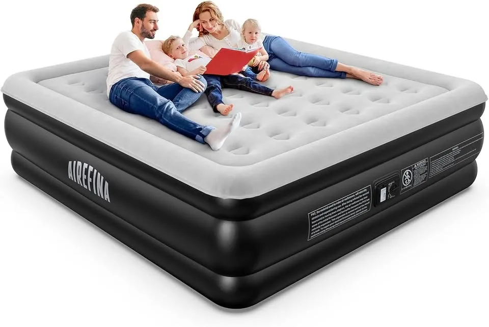 Airefina 18" Air Mattress King Size with Built-in Pump