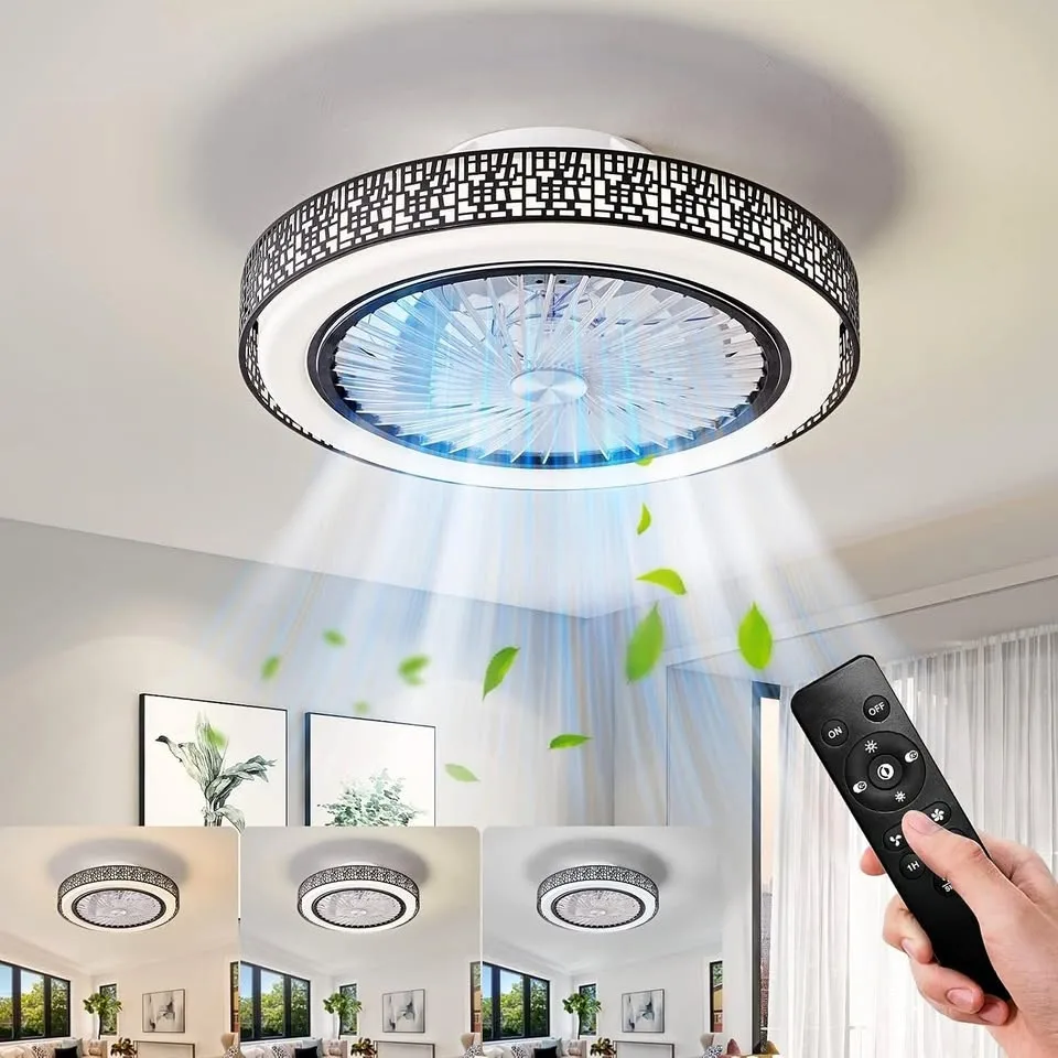 Enwinup Ceiling Fan with Lights and Remote,18.9in 3 Colors