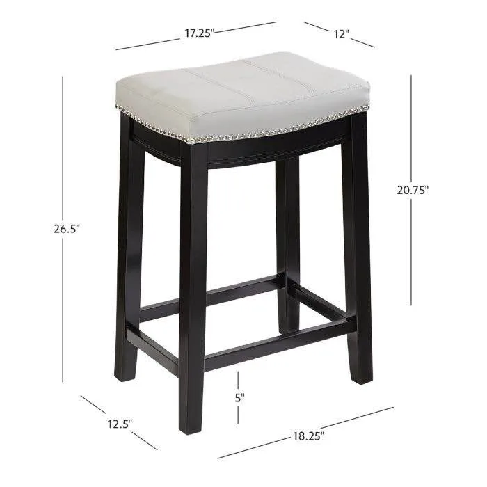 LINON CLARIDGE GRAY COUNTER STOOL image indicator(2)