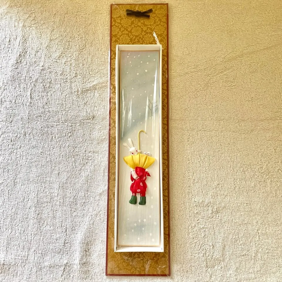 3D Wall Art Plaque “Girl & Bunny with Yellow Umbrella”