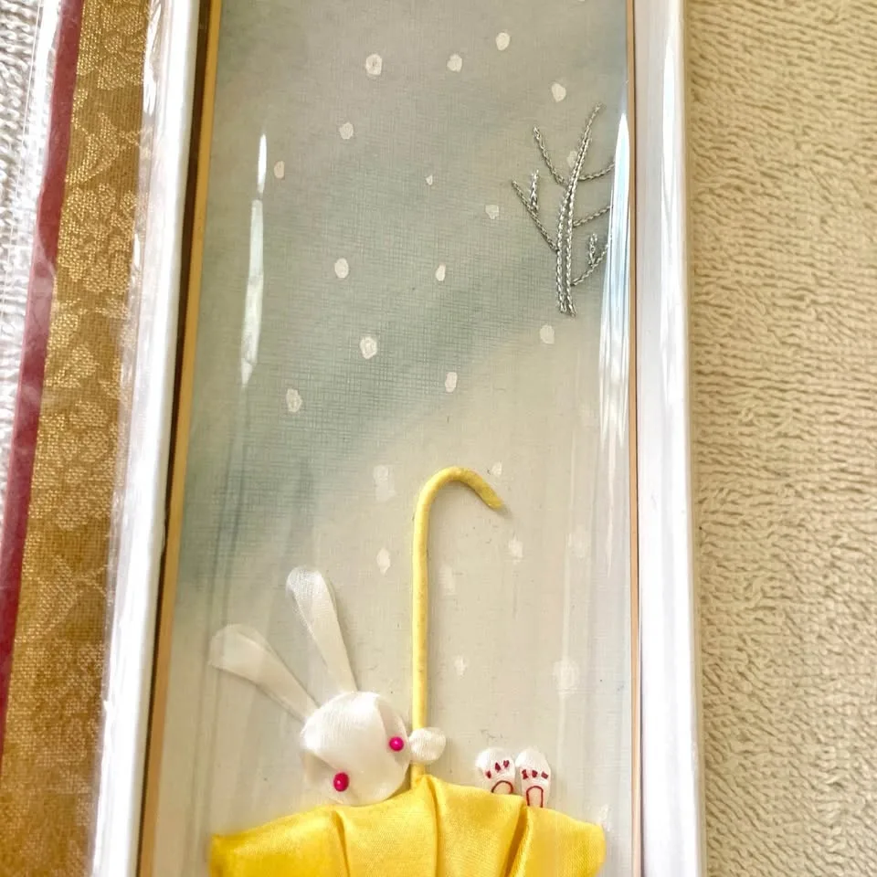 3D Wall Art Plaque “Girl & Bunny with Yellow Umbrella” image indicator(6)