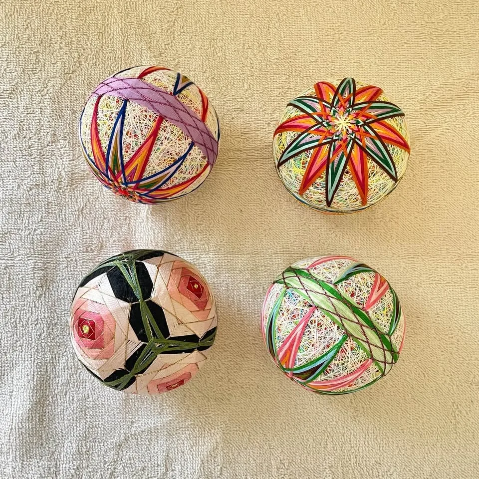 Handcrafted Japanese Temari Ball Set – 4 pieces image indicator(2)