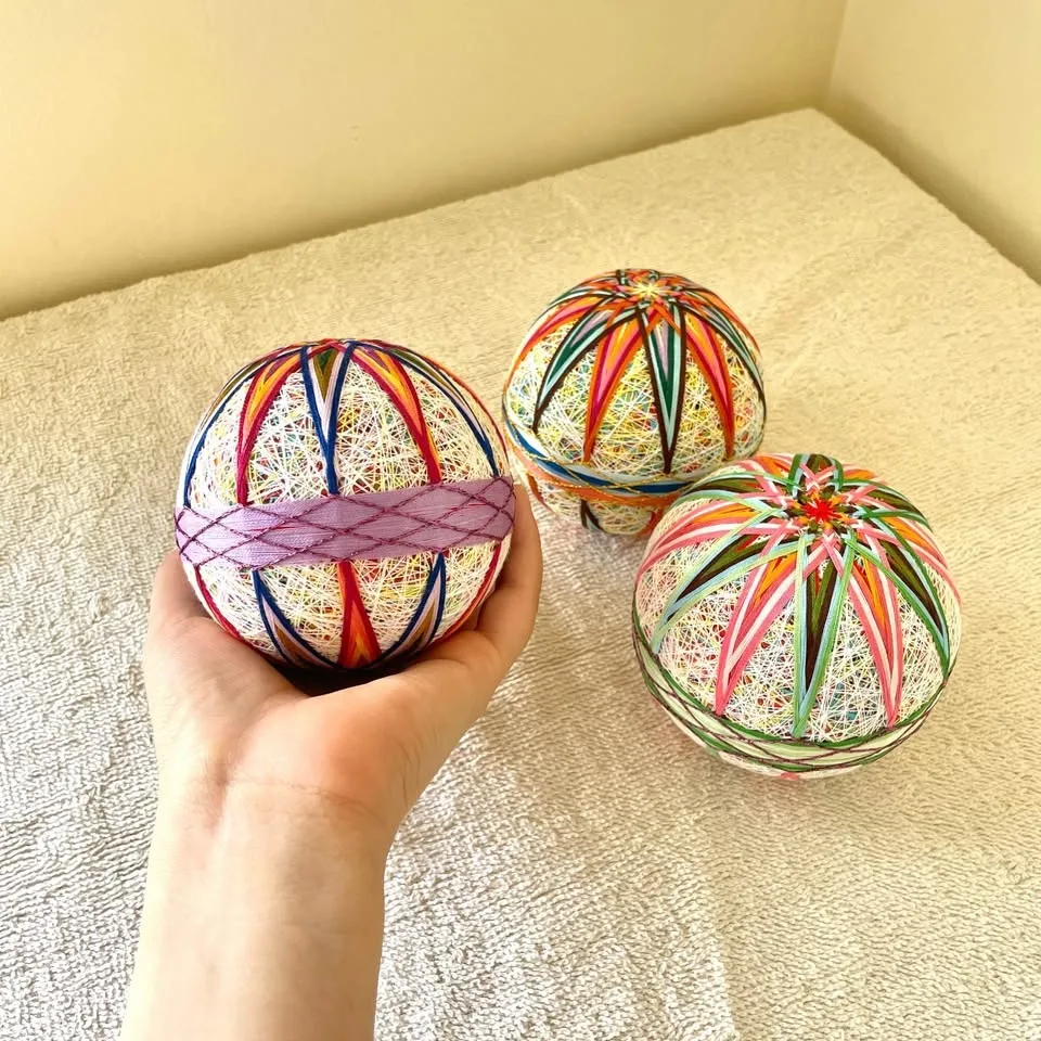 Handcrafted Japanese Temari Ball Set – 4 pieces image indicator(6)