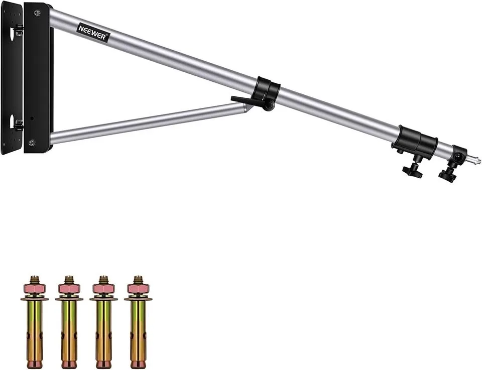 Neewer Wall Mounting Triangle Boom Arm for Strobe Light