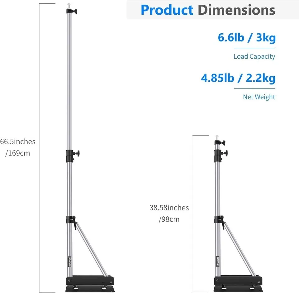 Neewer Wall Mounting Triangle Boom Arm for Strobe Light image indicator(2)