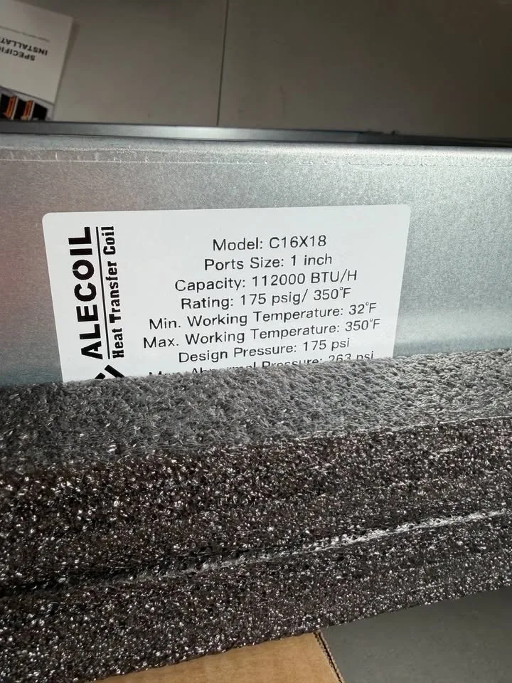 Alecoil 16x18 Water to Air Heat Exchanger image indicator(5)