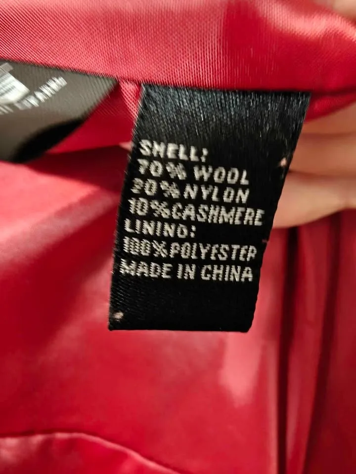 Ladies wool cashmere blend coat image indicator(4)