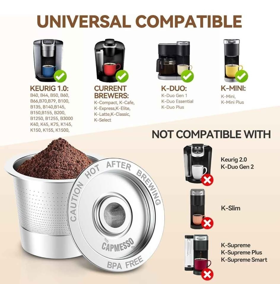 304 Stainless Steel Reusable Keurig K-cups Pods - photo 4
