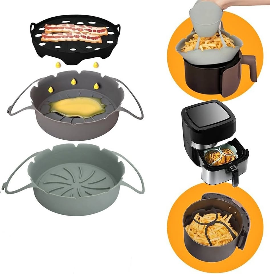 (3-Pack) Brand New Air Fryer Silicon Liners